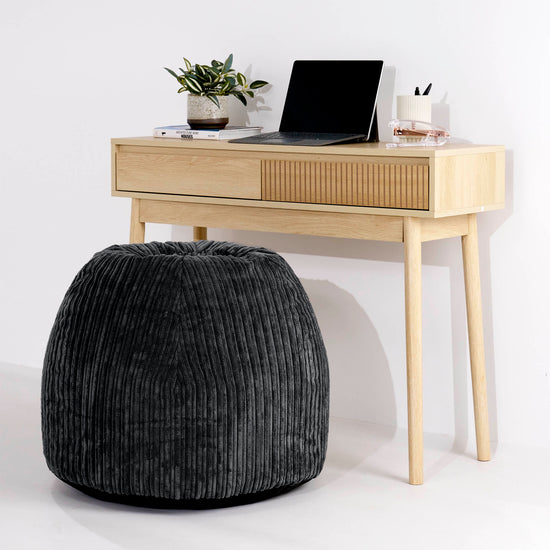 Ergonomische Bureau-pouffe Stoel - Corduroy Zwart 02