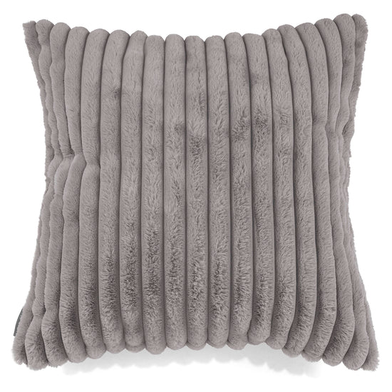 Extra Grote Kussenhoes 70 x 70cm - Ultra Pluche Corduroy Grijs 01