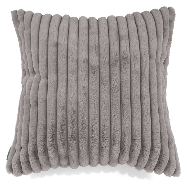 Extra Grote Kussenhoes 70 x 70cm - Ultra Pluche Corduroy Grijs 01