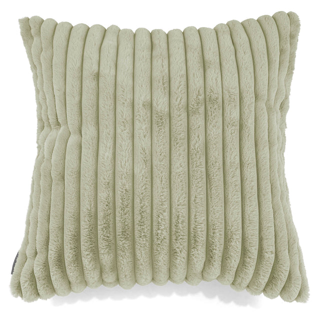 Extra Grote Kussenhoes 70 x 70cm - Ultra Pluche Corduroy Saliegroen 01