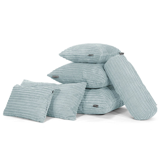 Extra Grote Kussenhoes 70 x 70cm - Corduroy Mintgroen 04