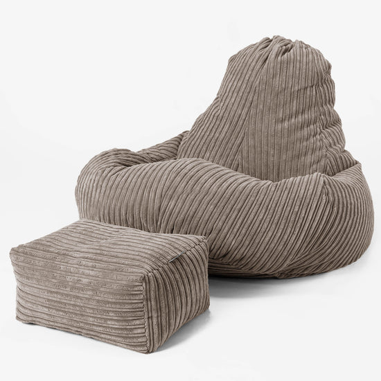 Gamezitzakstoel Ultra Lux - Corduroy Beigegrijs 02