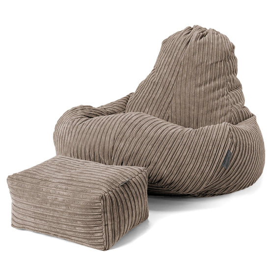 Gamezitzakstoel Ultra Lux - Corduroy Beigegrijs 02