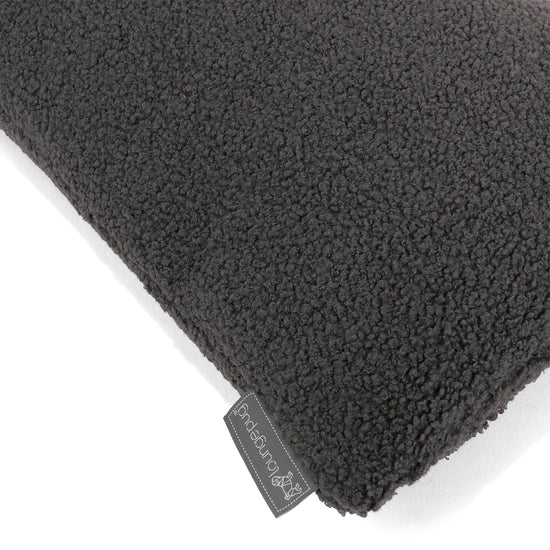 Gigantische Langwerpige Kussenhoes 40 x 70cm - Boucle Graphite Grijs 02