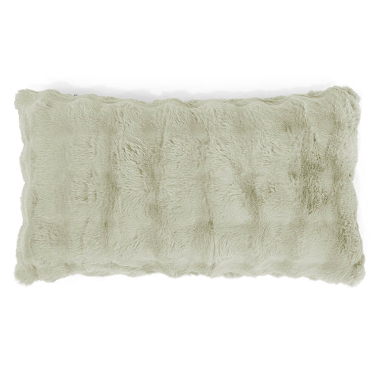 Gigantische Langwerpige Kussenhoes 40 x 70cm - Namaakbont Bubble Saliegroen 01