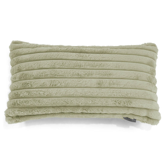Gigantische Langwerpige Kussenhoes 40 x 70cm - Ultra Pluche Corduroy Saliegroen 01
