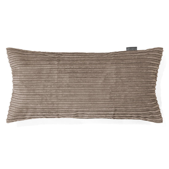 Gigantische Langwerpige Kussenhoes 40 x 70cm - Corduroy Beigegrijs 01