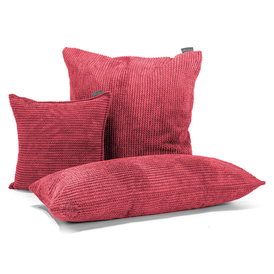 Gigantische Langwerpige Kussenhoes 40 x 70cm - Pompom Pastelrood 03