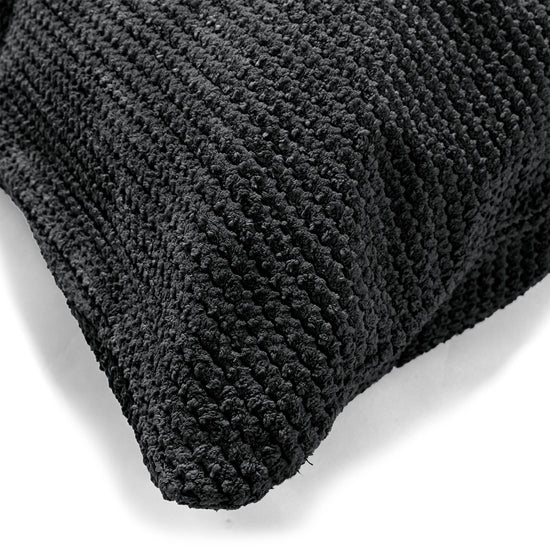 Gigantische Langwerpige Kussenhoes 40 x 70cm - Pompom Zwart 02