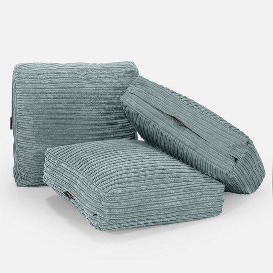 Groot Vloerkussen - Corduroy Mintgroen 04