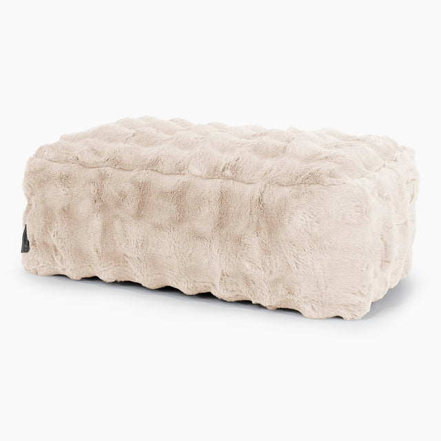 Grote Voetenbank - Namaakbont Bubble Crème 01