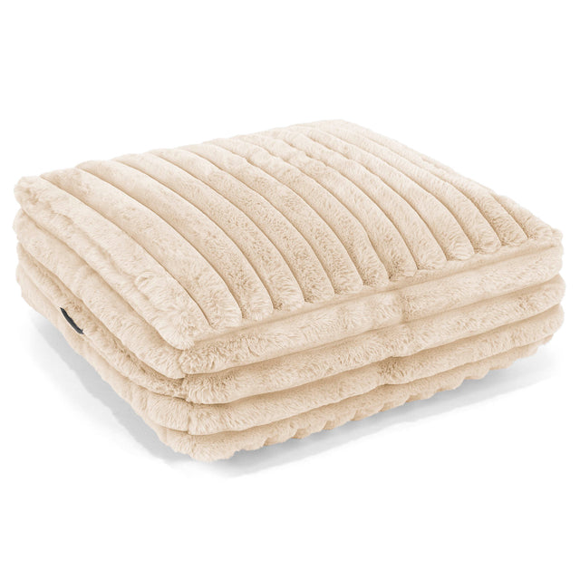 Groot Vloerkussen - Ultra Pluche Corduroy Crème 01