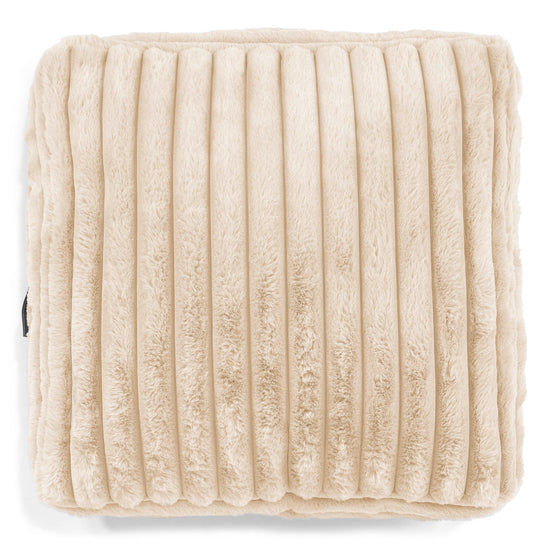Groot Vloerkussen - Ultra Pluche Corduroy Crème 02