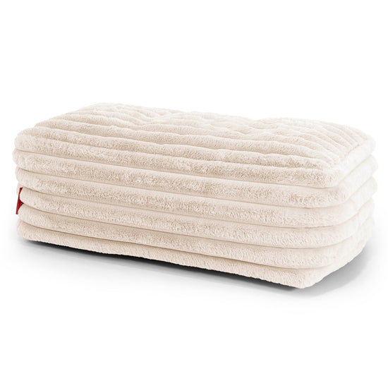 Groot Vloerkussen - Ultra Pluche Corduroy Crème 01