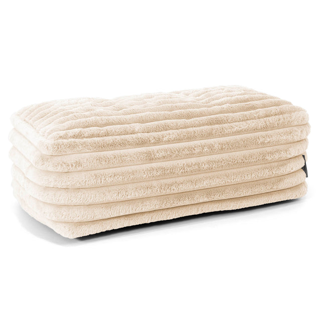 Groot Vloerkussen - Ultra Pluche Corduroy Crème 01