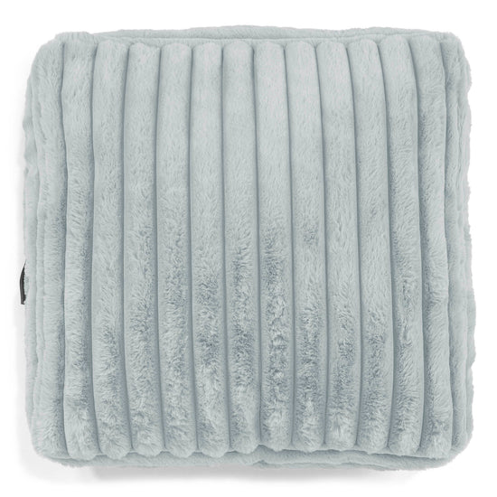 Groot Vloerkussen - Ultra Pluche Corduroy Eendenei Blauw 02