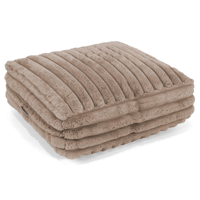 Groot Vloerkussen - Ultra Pluche Corduroy Mink 01