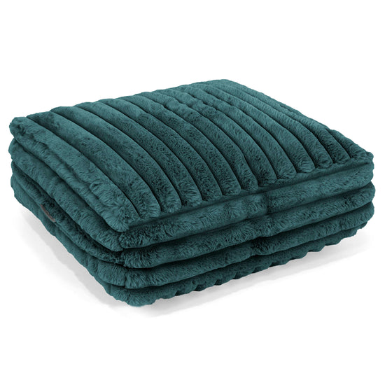 Groot Vloerkussen - Ultra Pluche Corduroy Teal 01