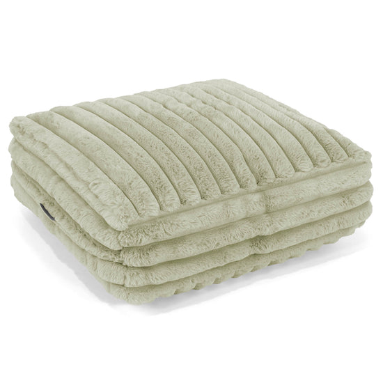Groot Vloerkussen - Ultra Pluche Corduroy Saliegroen 01