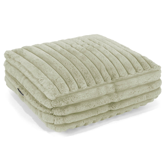 Groot Vloerkussen - Ultra Pluche Corduroy Saliegroen 01