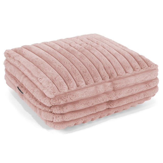 Groot Vloerkussen - Ultra Pluche Corduroy Stoffig Roze 01