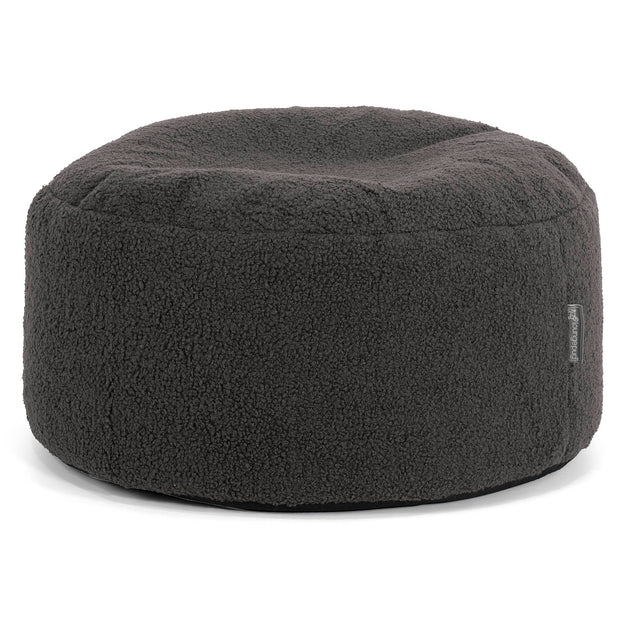 Grote Ronde Voetenbank - Boucle Graphite Grijs 01