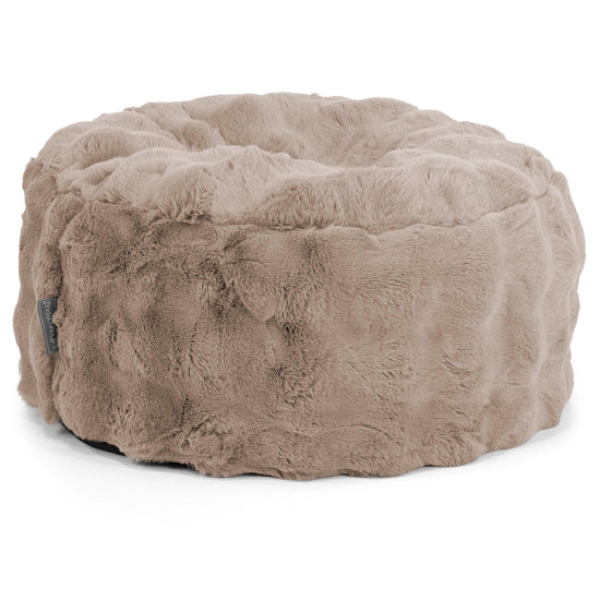 Grote Ronde Voetenbank - Namaakbont Bubble Mink 01