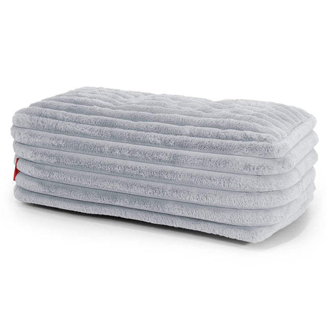 Groot Vloerkussen - Ultra Pluche Corduroy Eendenei Blauw 01