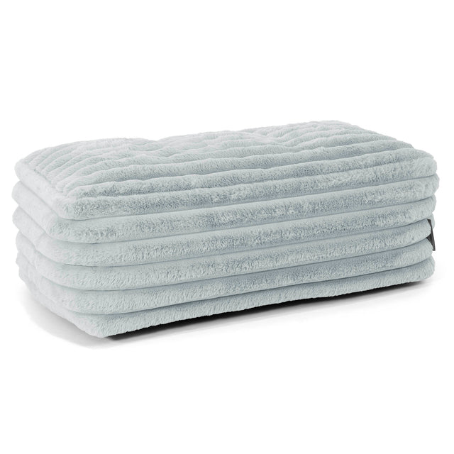 Groot Vloerkussen - Ultra Pluche Corduroy Eendenei Blauw 01