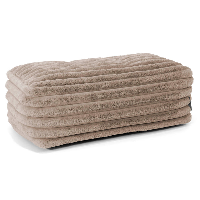 Groot Vloerkussen - Ultra Pluche Corduroy Mink 01