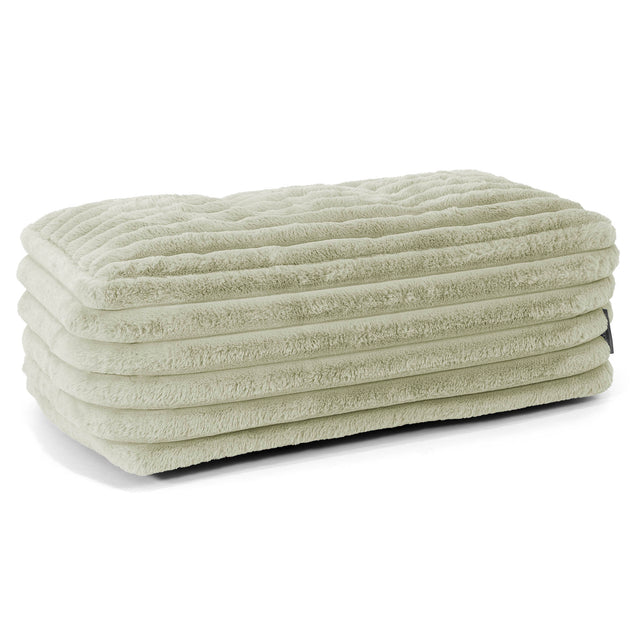 Groot Vloerkussen - Ultra Pluche Corduroy Saliegroen 01