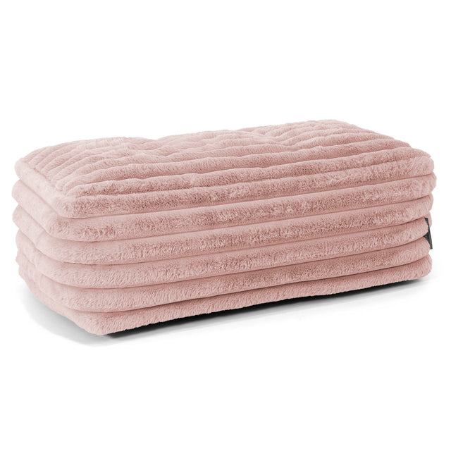 Groot Vloerkussen - Ultra Pluche Corduroy Stoffig Roze 01