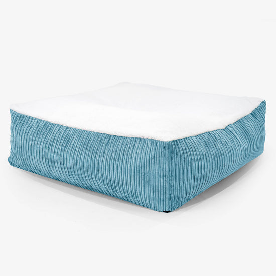 Het Reuzenmatras XXL Hondenbed - Sherpa & Corduroy Petrol 01