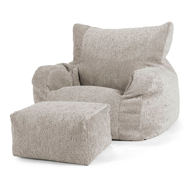 Josephine Zitzak Fauteuil - Luxe Chenille Grijs 02