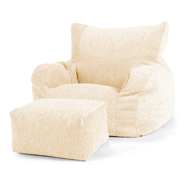 Josephine Zitzak Fauteuil - Luxe Chenille Ivoor 02