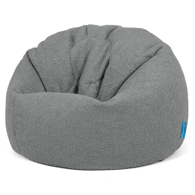 Kinder Klassieke Zitzak Stoel 1-5 jaar oud - Boucle Grijs 01