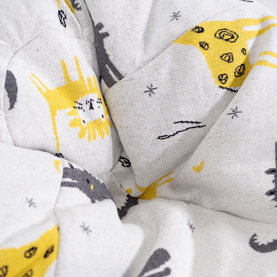 Kinder Klassieke Zitzak Stoel 1-5 jaar oud - Gebreid Safari 03