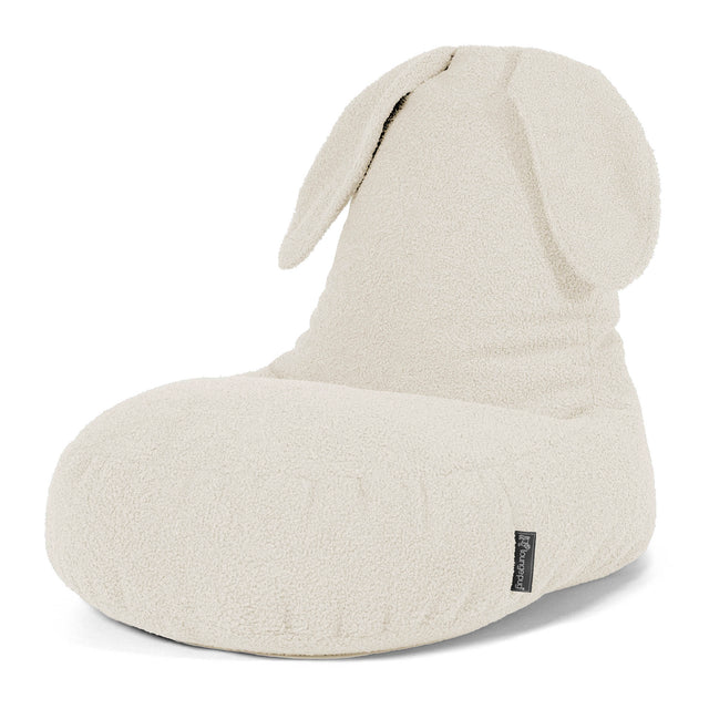 Kinder Zitzakstoel met Dierenthema Konijn 2-6 jaar oud - Boucle Ivoor 01
