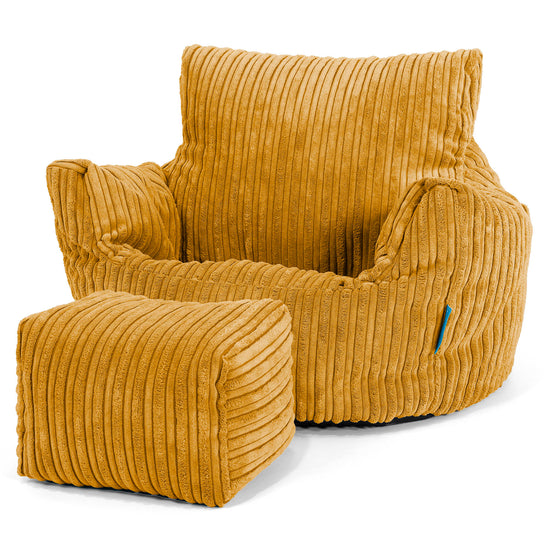 Kleuterfauteuil Zitzak 1-3 jaar oud - Corduroy Gouden Honing 02