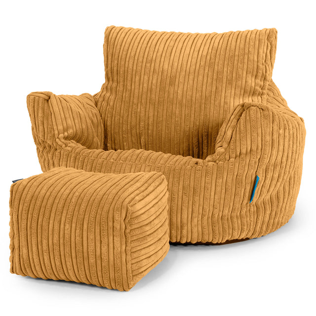 Kleuterfauteuil Zitzak 1-3 jaar oud - Corduroy Gouden Honing 02