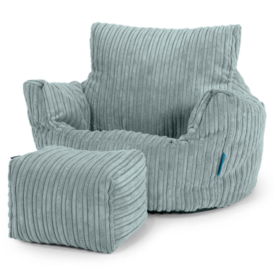 Kleuterfauteuil Zitzak 1-3 jaar oud - Corduroy Mintgroen 02