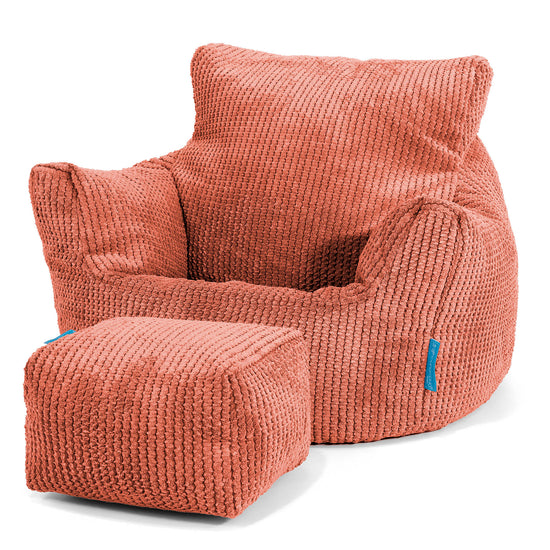 Kleuterfauteuil Zitzak 1-3 jaar oud - Pompom Pompoenoranje 02