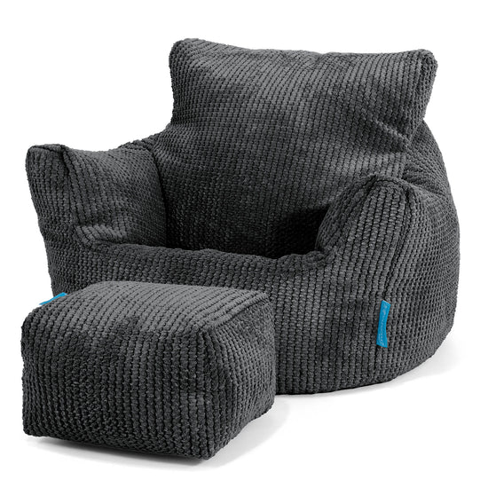 Kleuterfauteuil Zitzak 1-3 jaar oud - Pompom Zwart 02