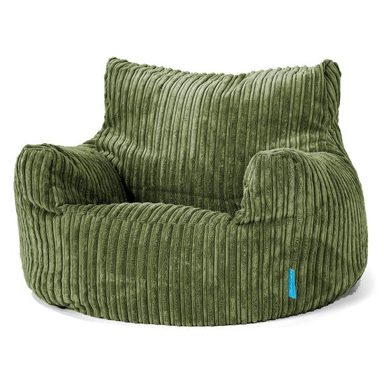 Kinderfauteuil Zitzak 3-8 jaar oud - Corduroy Bosgroen 01