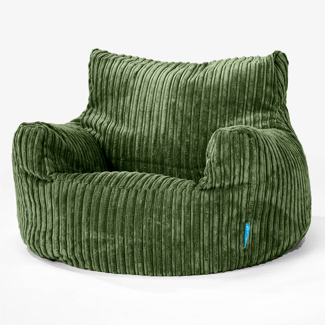 Kinderfauteuil Zitzak 3-8 jaar oud - Corduroy Bosgroen 01