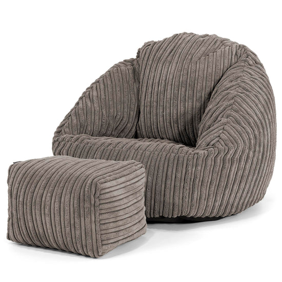 Kinderzitzak Bubble 1-3 jaar oud - Corduroy Graphite Grijs 02