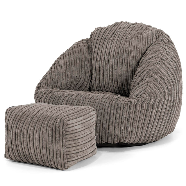 Kinderzitzak Bubble 1-3 jaar oud - Corduroy Graphite Grijs 02