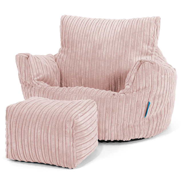 Kleuterfauteuil Zitzak 1-3 jaar oud - Corduroy Blozen Roze 02