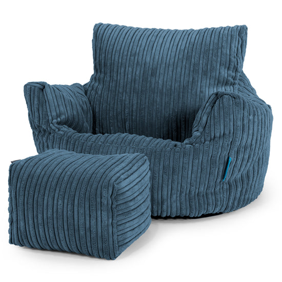 Kleuterfauteuil Zitzak 1-3 jaar oud - Corduroy Marineblauw 02