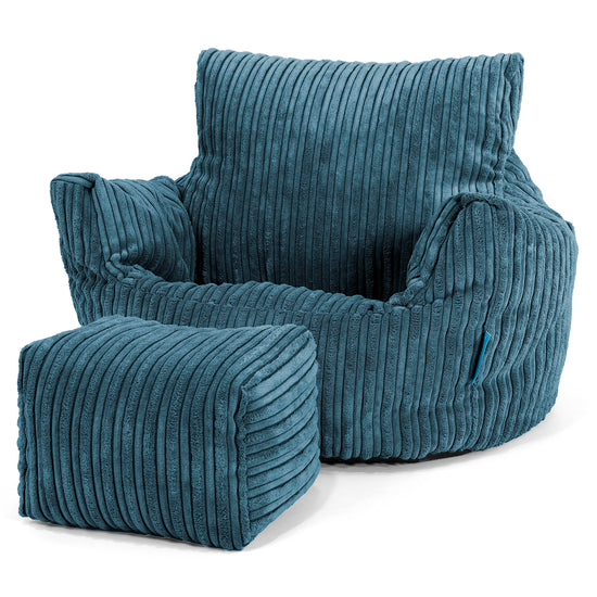 Kleuterfauteuil Zitzak 1-3 jaar oud - Corduroy Marineblauw 02